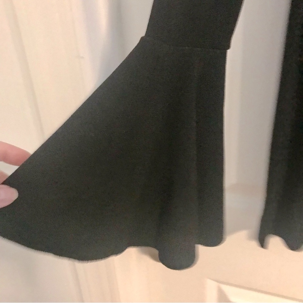 New FREE PEOPLE Talk About It Black Long Sleeve Mini Dress NWT - Picture 12 of 16